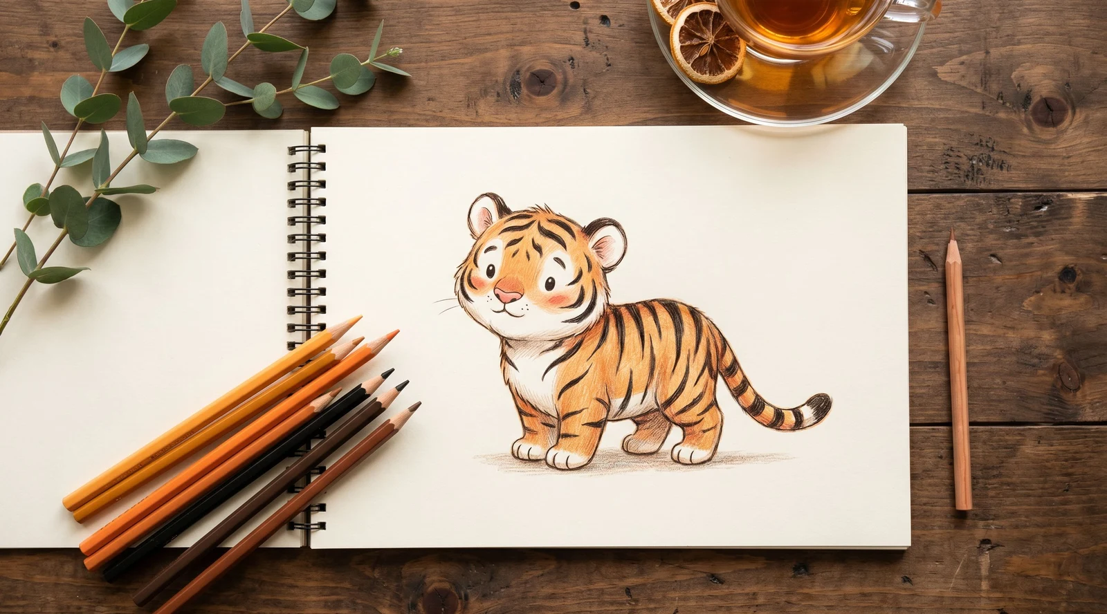 How to Draw a Tiger — All Stripes and a Tiny Smile