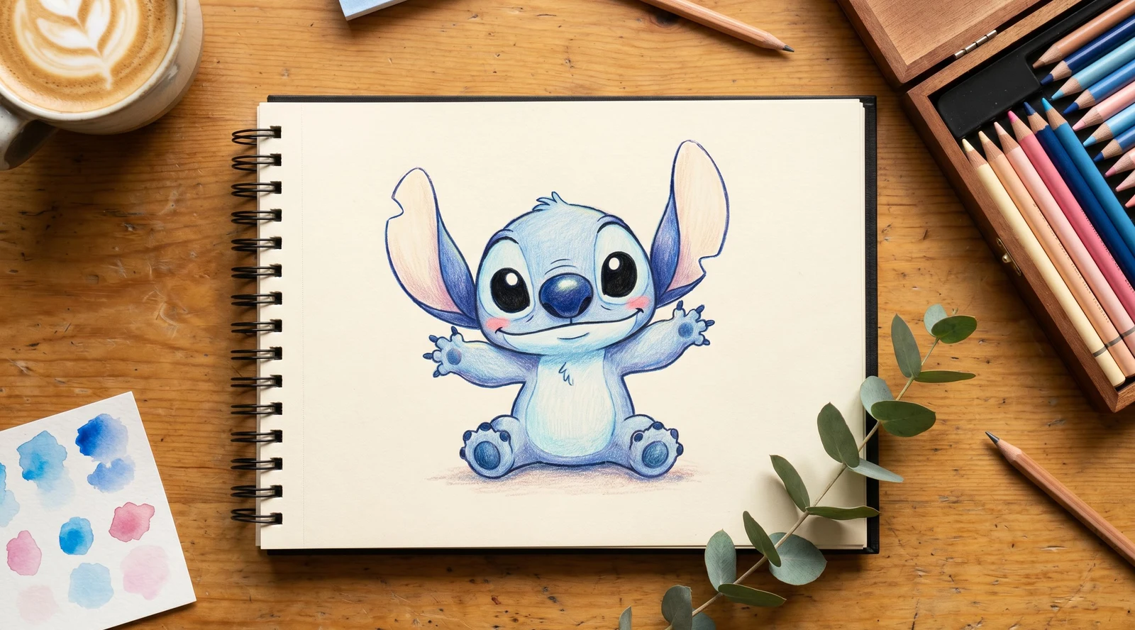 How to Draw Stitch — Two Big Ears and a Grin